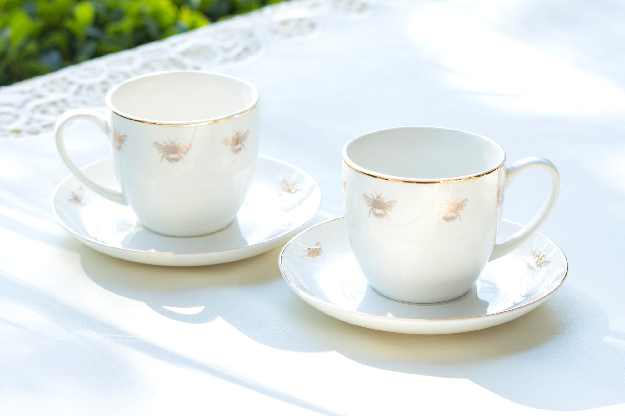 Gold Bee Fine Porcelain Cup and Saucer