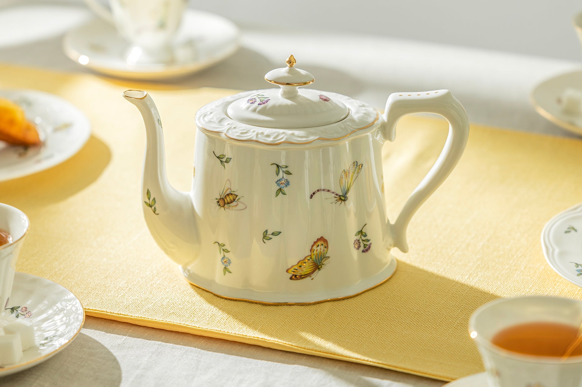 Summer Garden Fine Porcelain Teapot