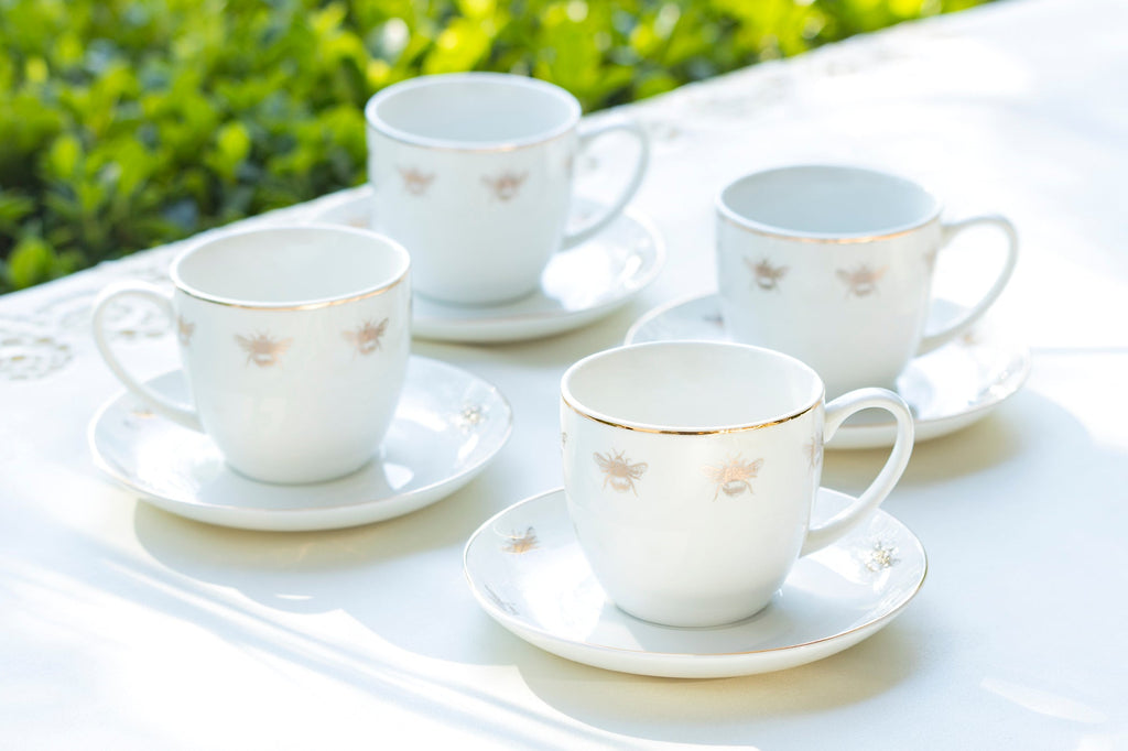 Gold Bee Fine Porcelain Cup and Saucer