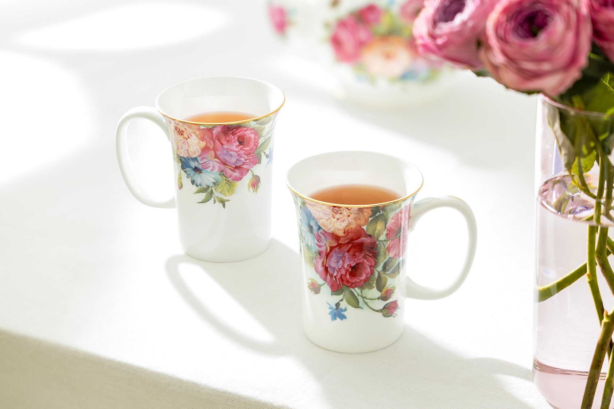 Sandra's Rose with Butterflies Bone China Mug