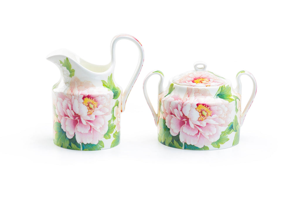 Empire Peony Bone China Sugar & Creamer Set