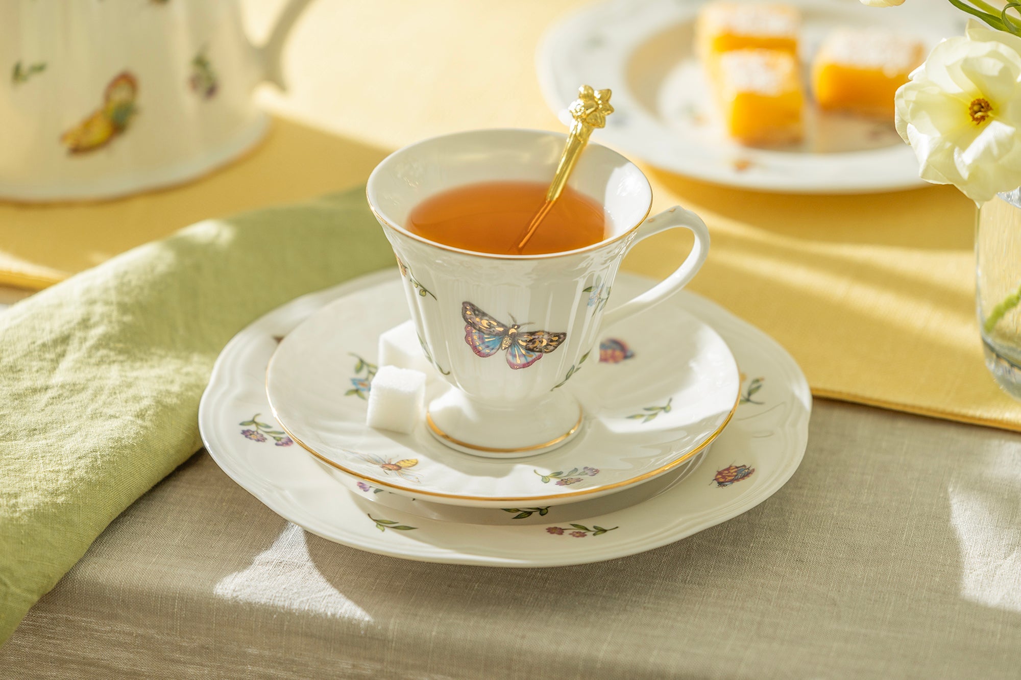 Summer Garden Fine Porcelain Tea Set