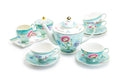 Mint Flower Garden Fine Porcelain Tea Set