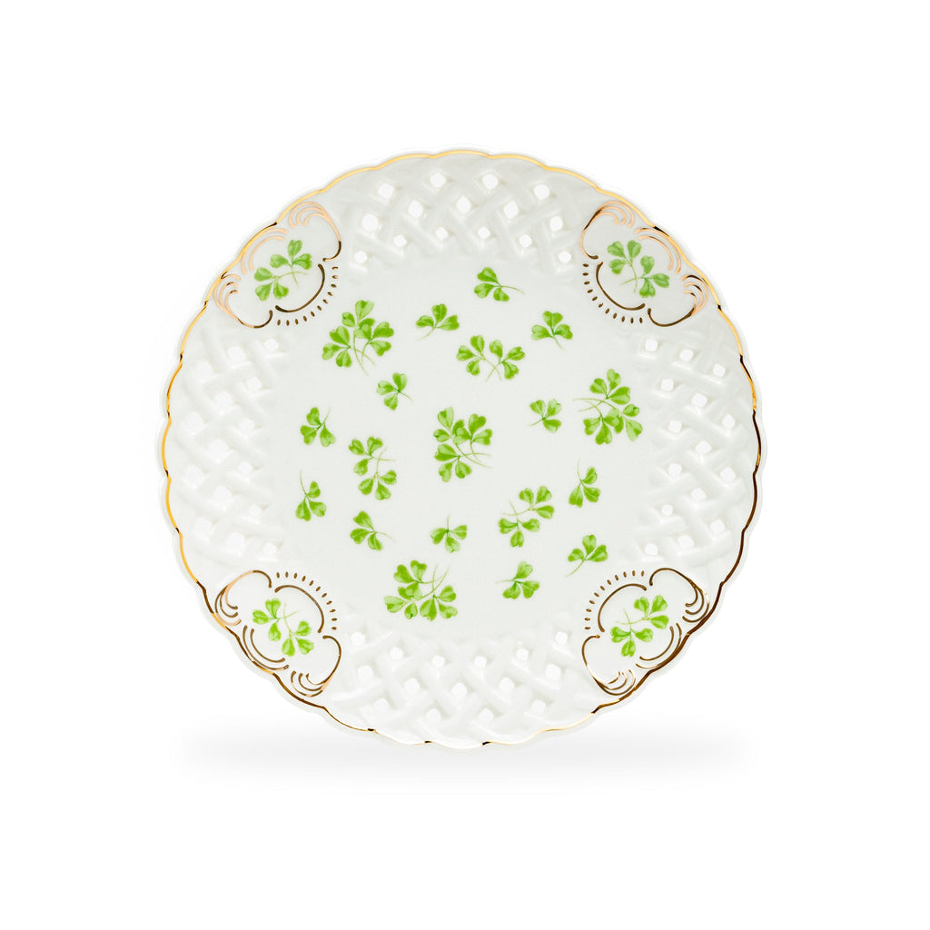 7.5" Shamrock Pierced Fine Porcelain Dessert Plate