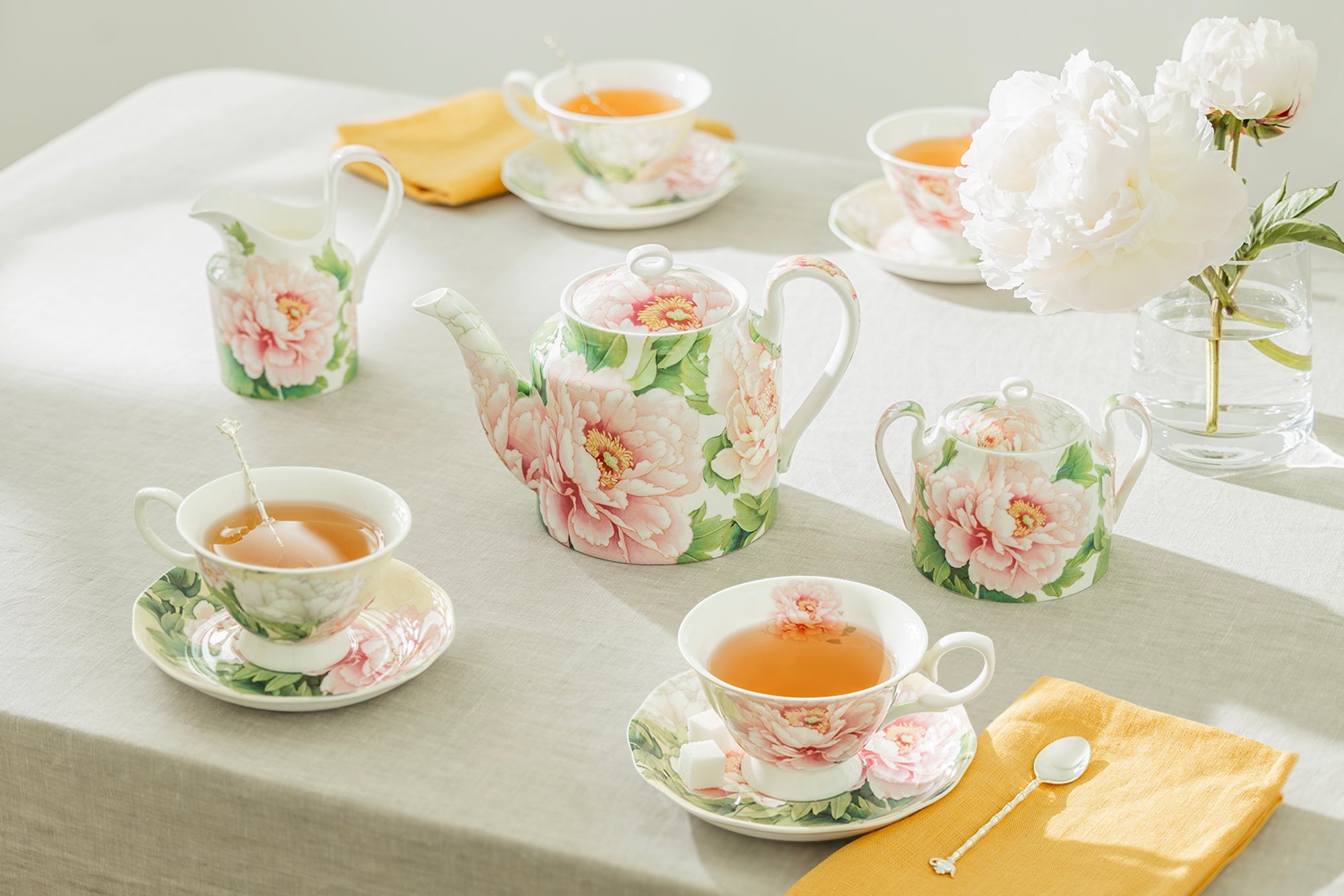 Empire Peony Bone China 11-Piece Tea Set