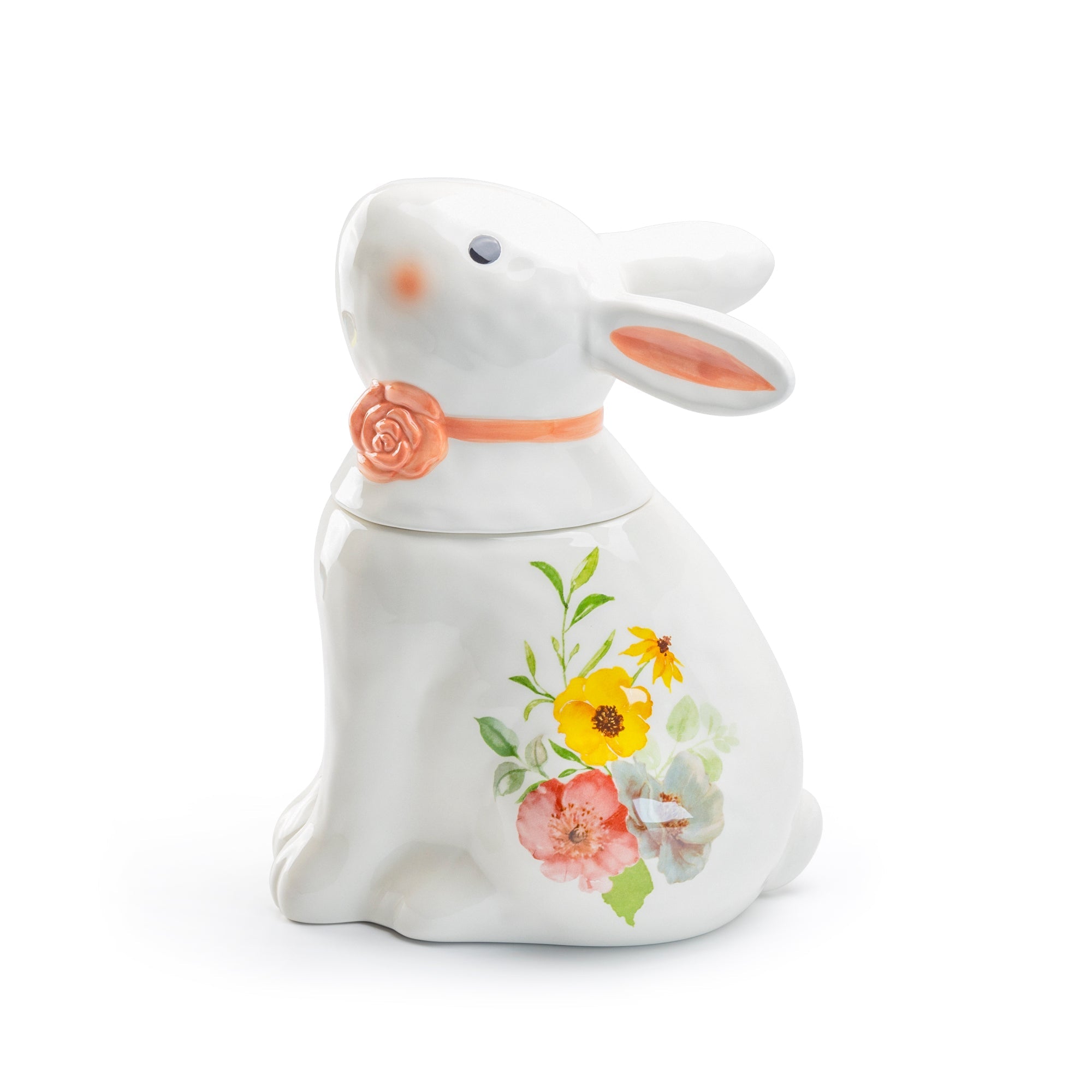 Floral Bunny Large Cookie Jar - CLEARANCE