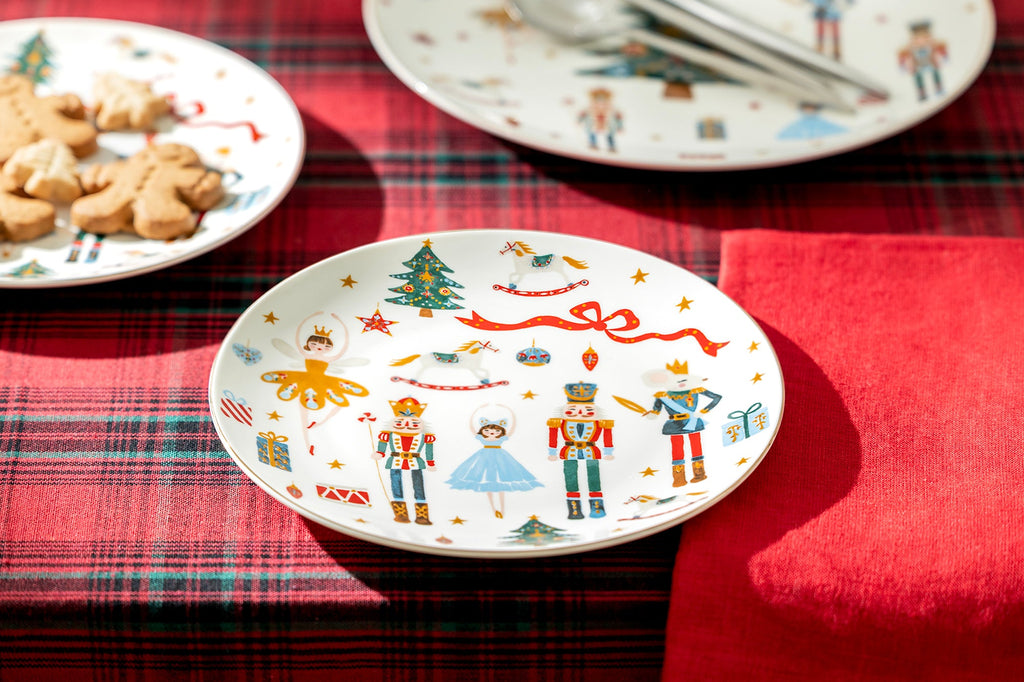 Nutcracker Wonderland Fine Porcelain Dessert/Dinner Plate
