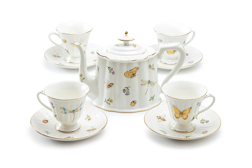 Summer Garden Fine Porcelain Tea Set