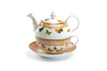 Butterflies with Pink Ornament Fine Porcelain Tea For One Set