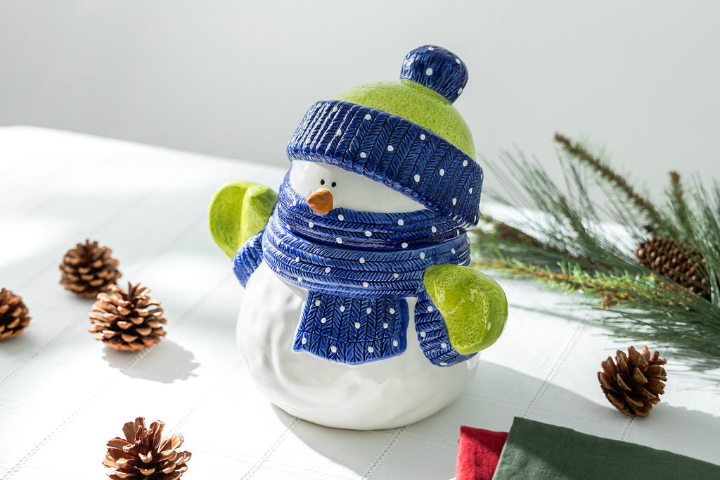 Snowman Large Cookie Jar 2.3 Qt.