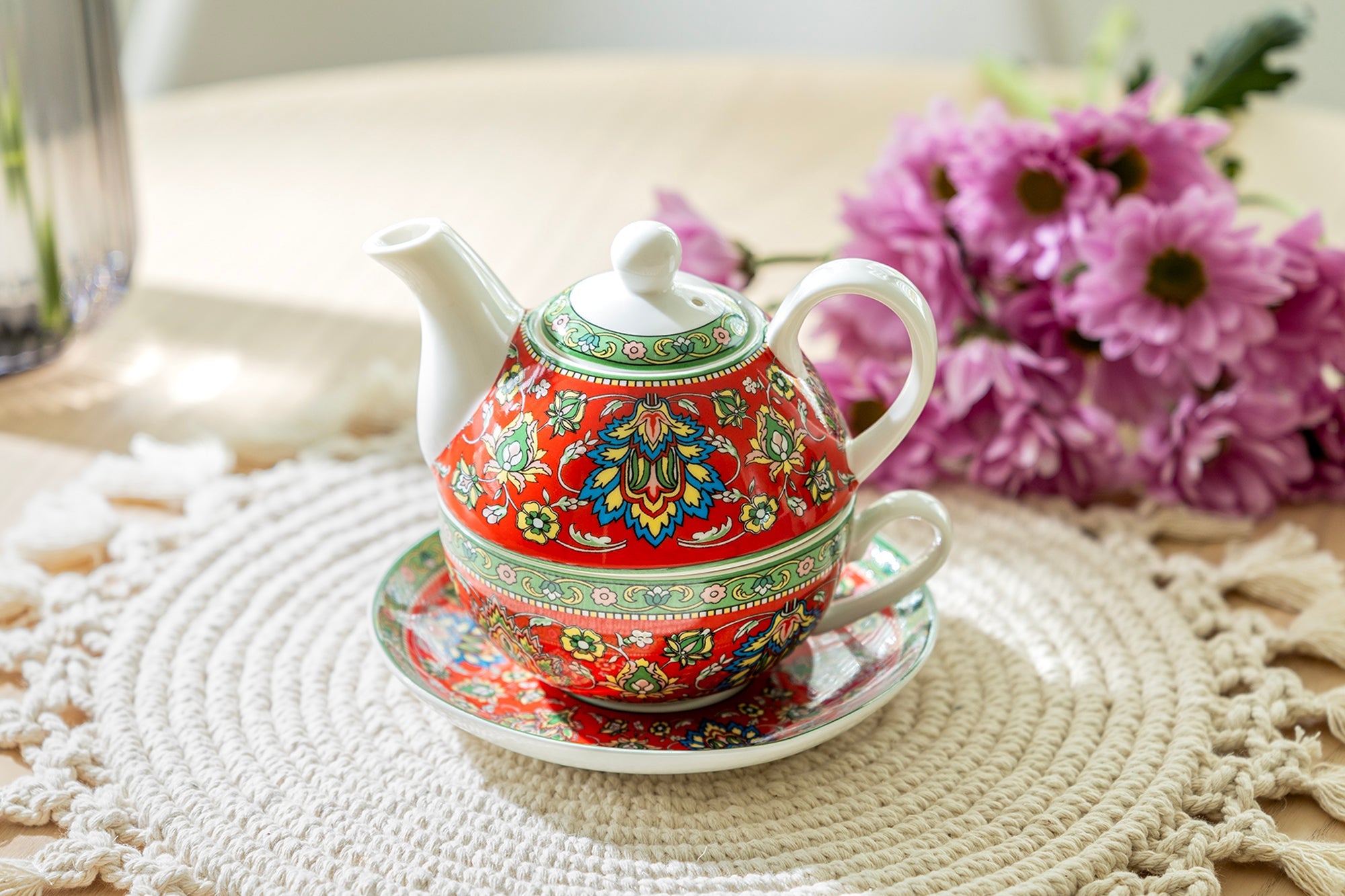 Eastern Elegance Fine Porcelain Tea For One Set