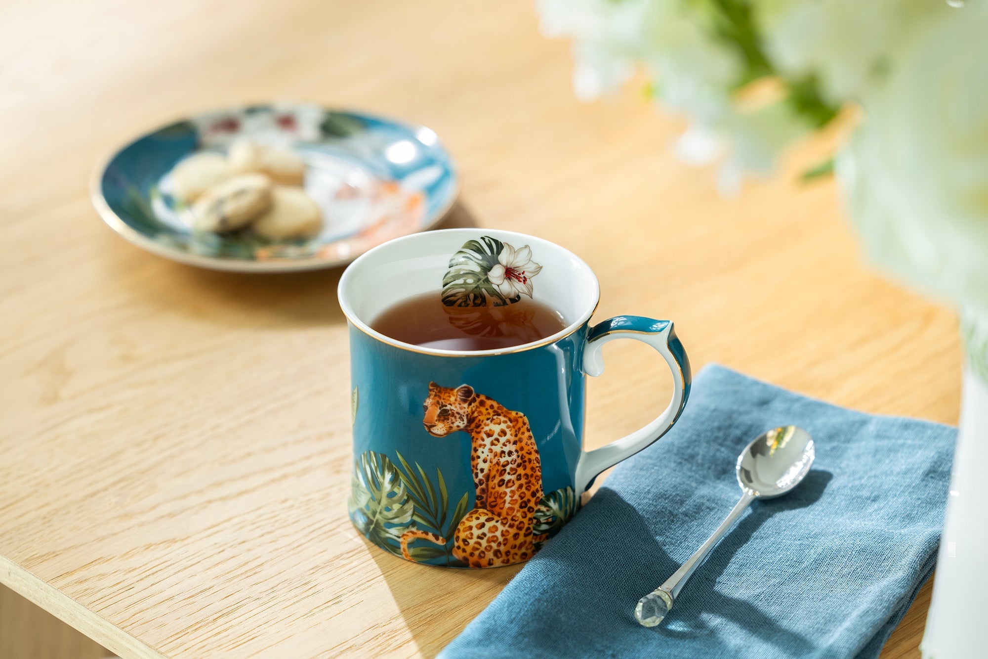 Tropical Leopard Fine Porcelain Mug