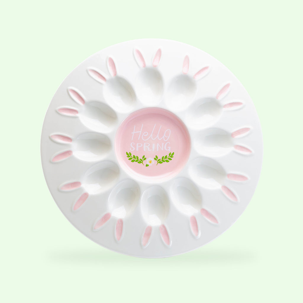 Hello Spring Bunny 12 Count Egg Platter