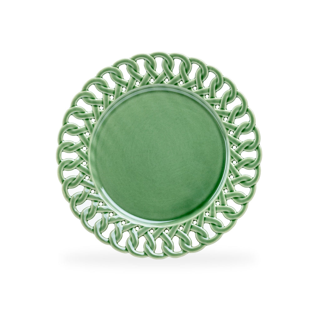 Green Heirloom Fine Porcelain Dessert/Dinner Plate