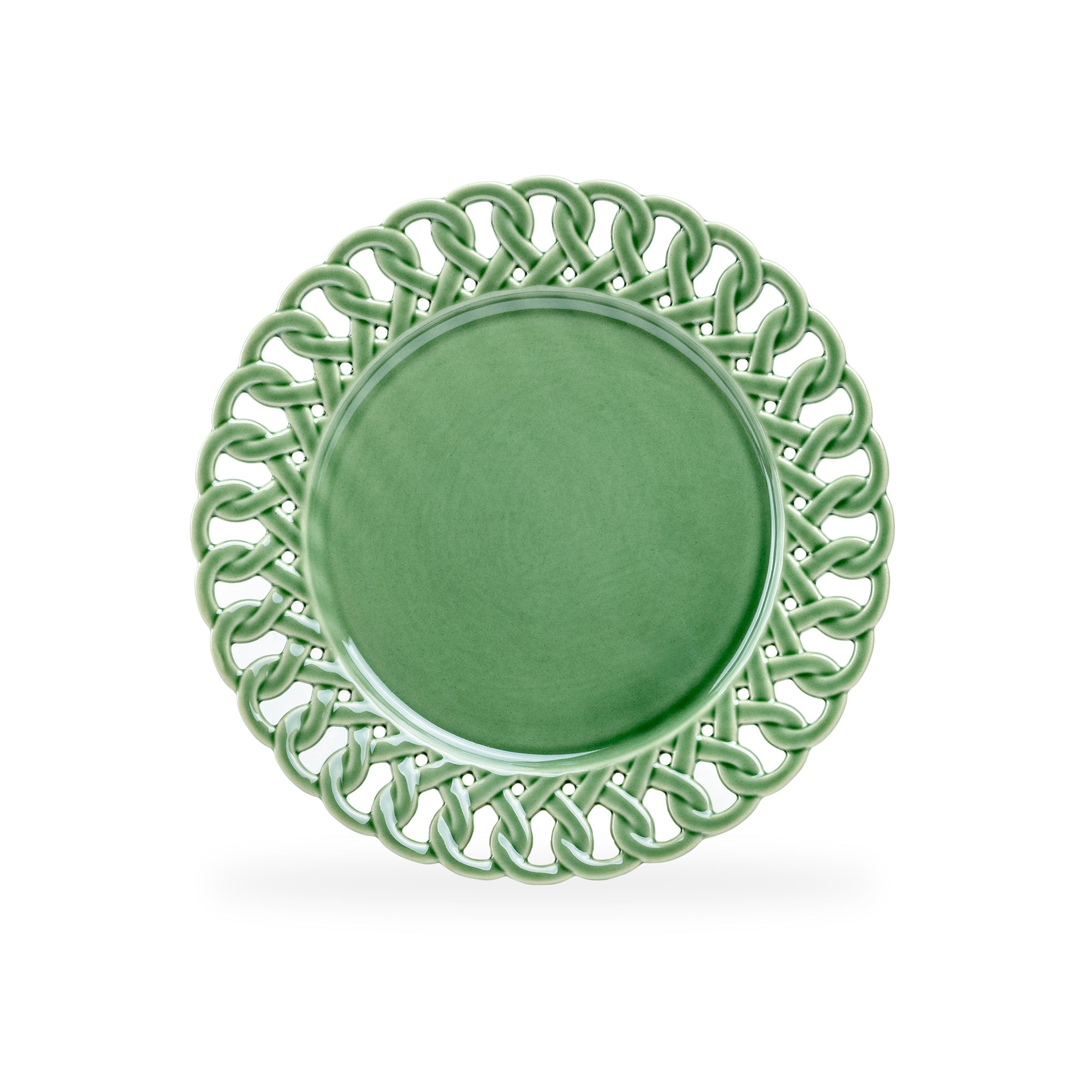 Green Heirloom Fine Porcelain Dessert/Dinner Plate