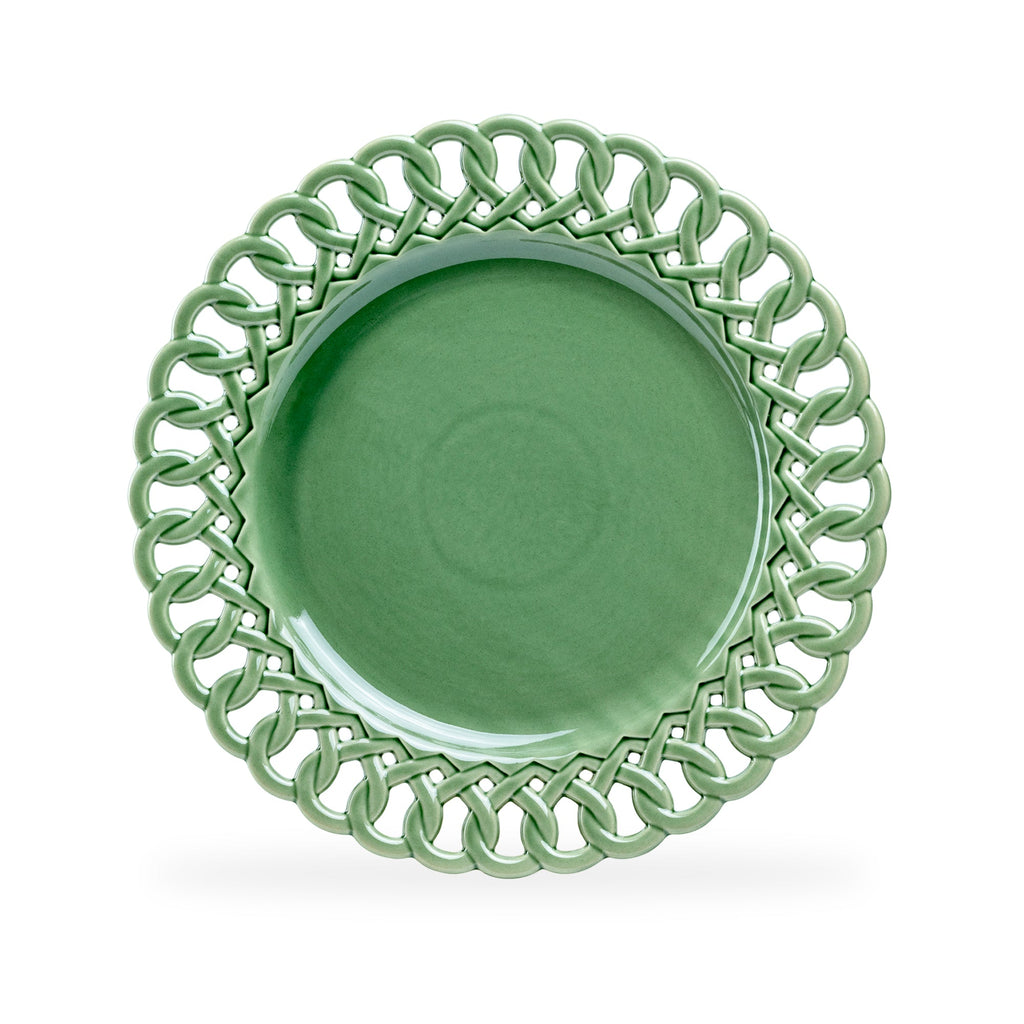Green Heirloom Fine Porcelain Dessert/Dinner Plate
