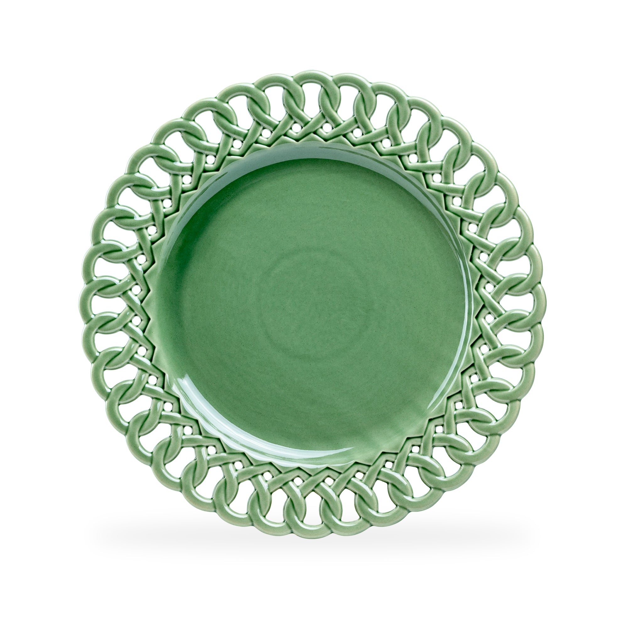 Green Heirloom Fine Porcelain Dessert/Dinner Plate