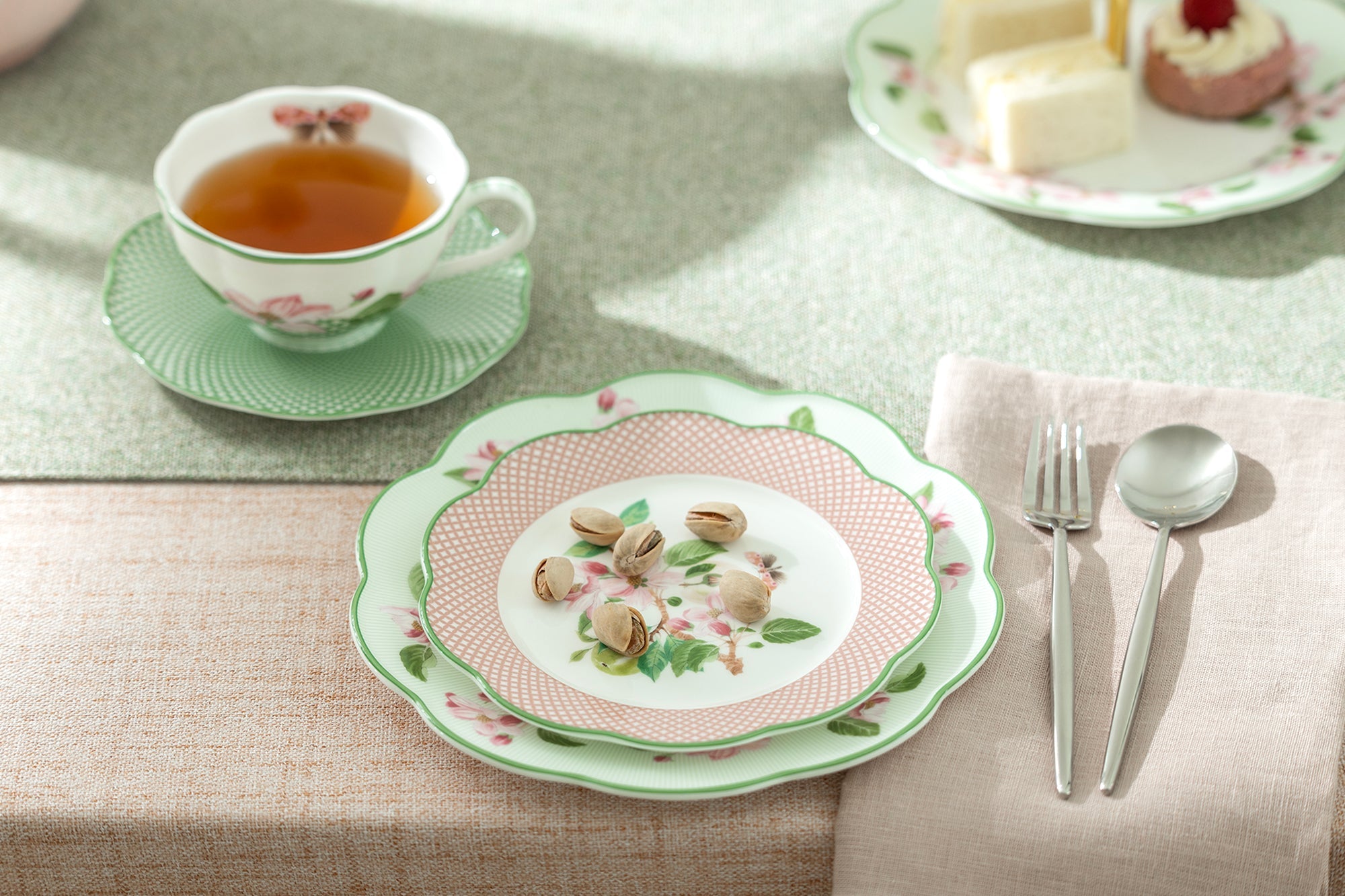 Apple Blossom Bone China Dessert Plate