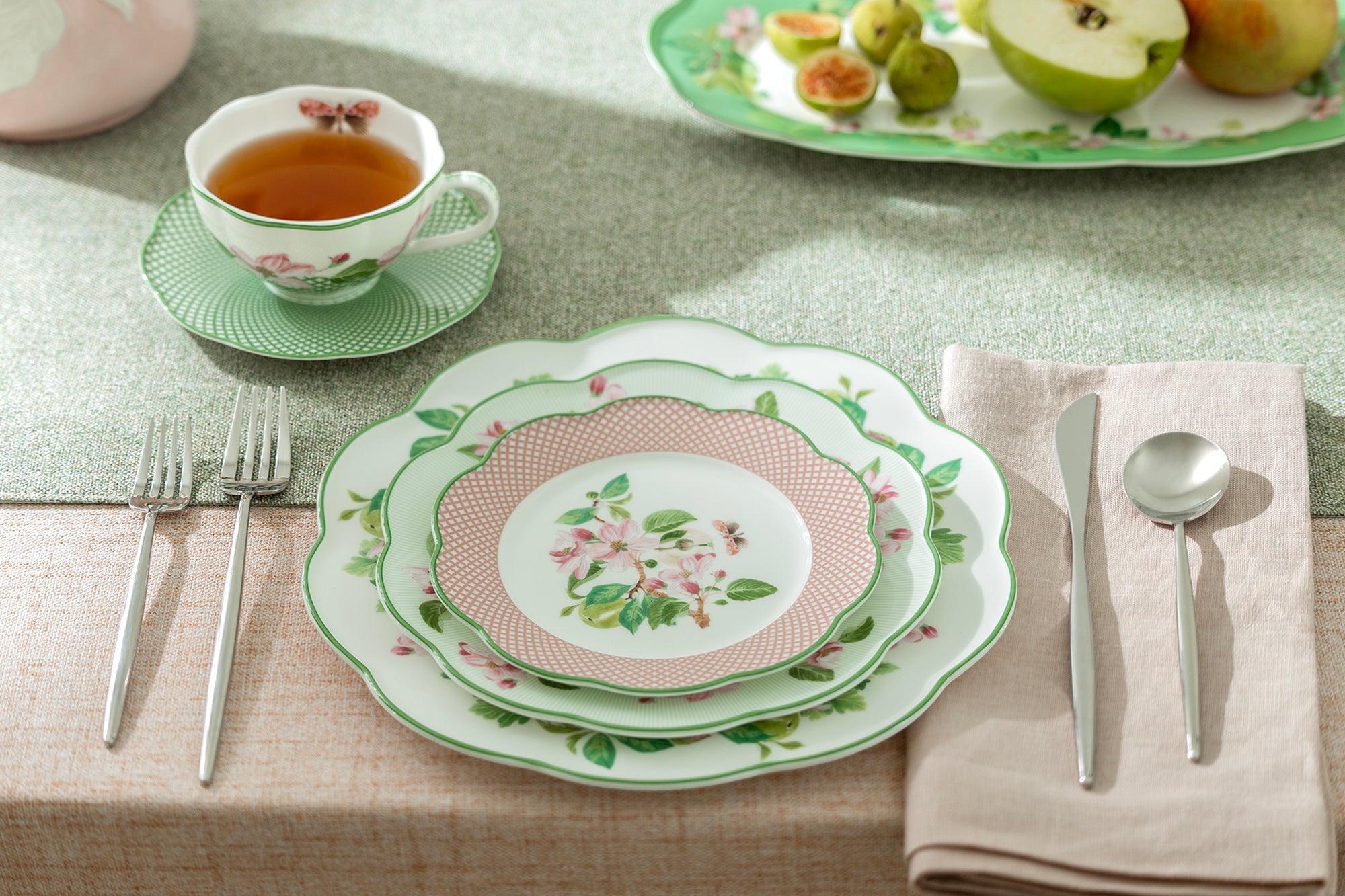 Apple Blossom Orchard Bone China Dinner Plate