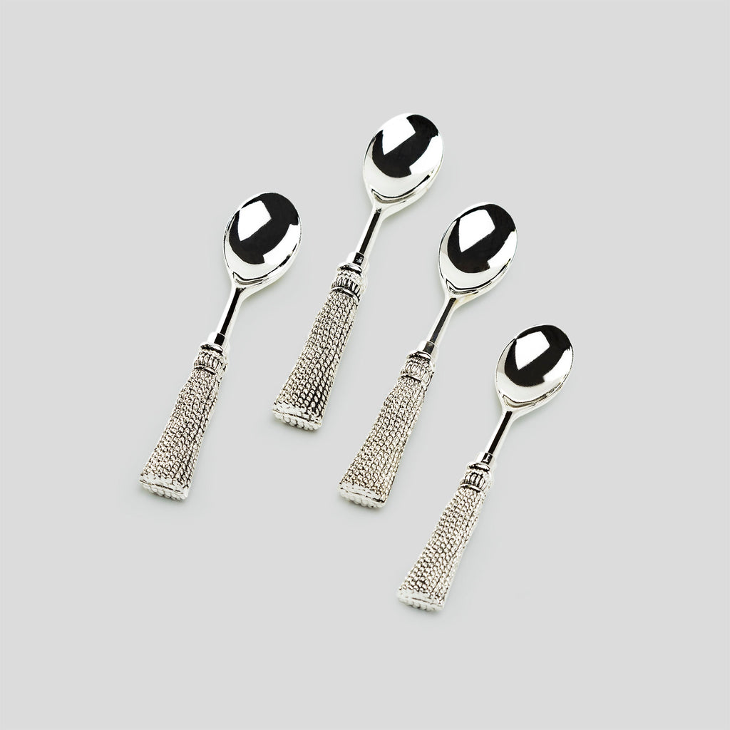 Silver Plated Demi Spoon with Tassel Handle Set of 4