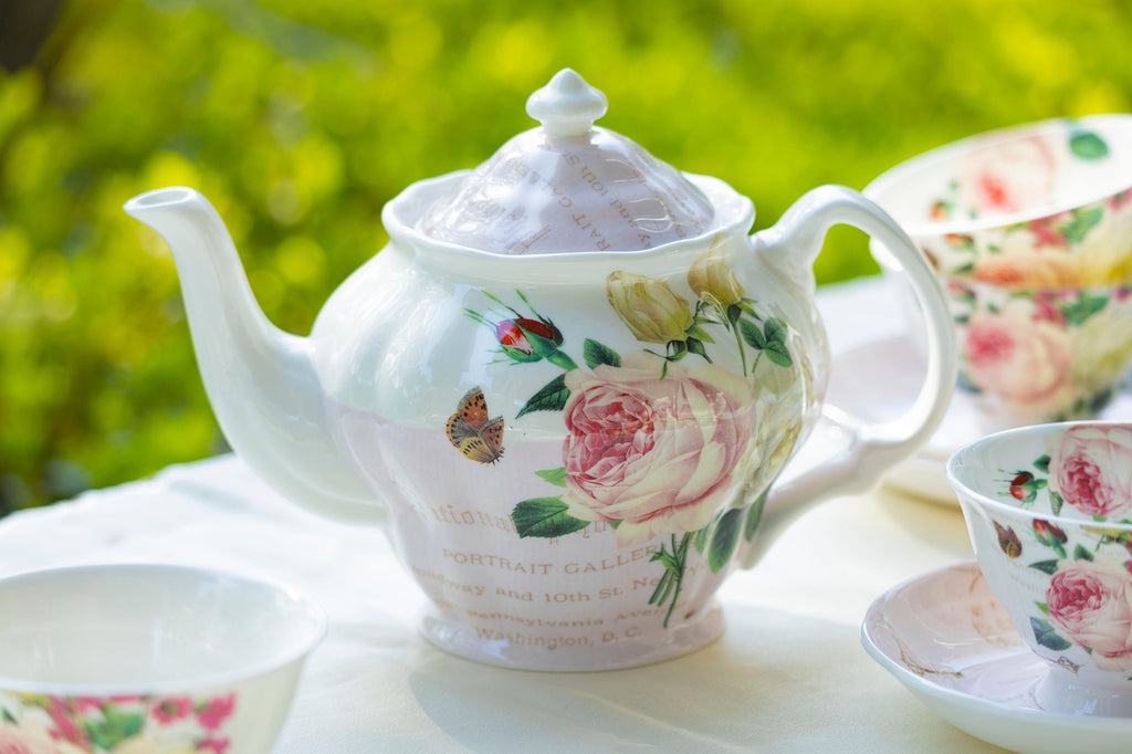 Liz's Rose Garden Bone China Teapot