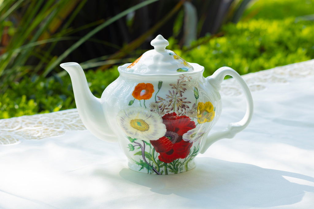 Poppy Field Bone China 11-Piece Tea Set