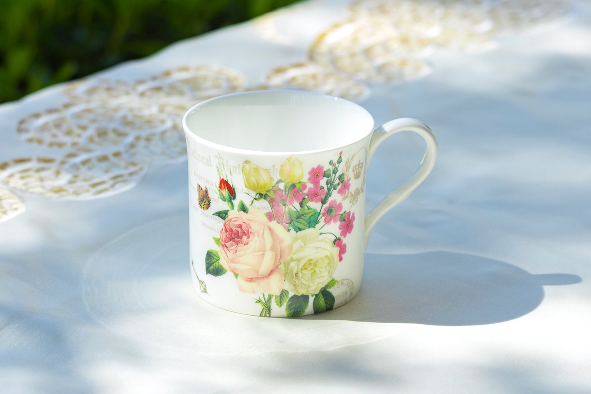 Liz's Rose Garden Bone China Mug