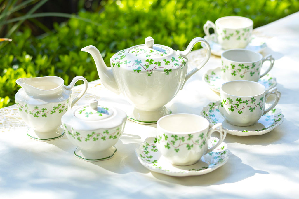 Shamrock Fine Porcelain 11-Piece Tea Set