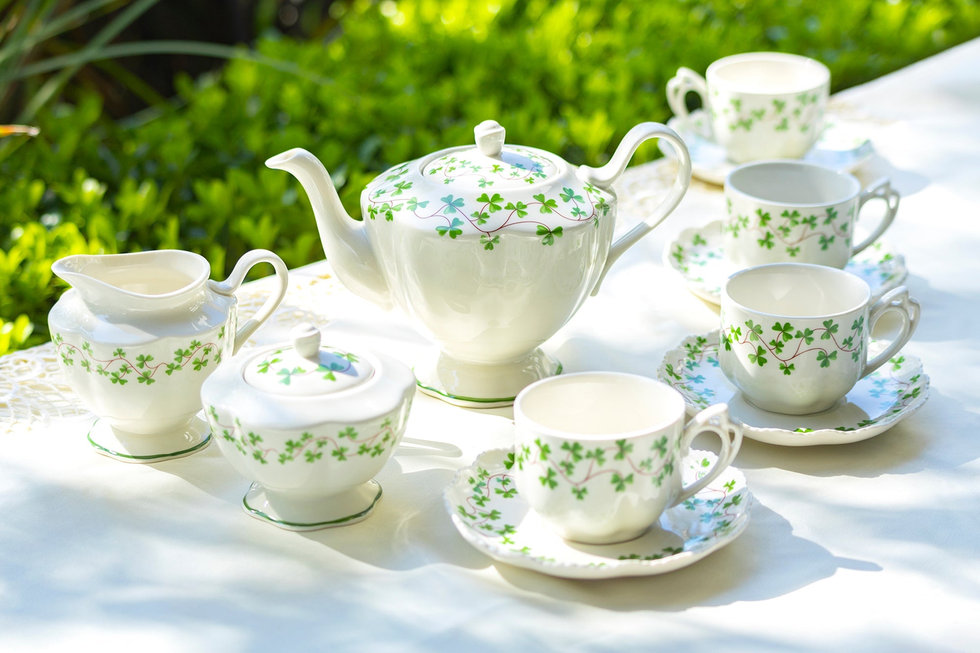 Shamrock Fine Porcelain 11-Piece Tea Set