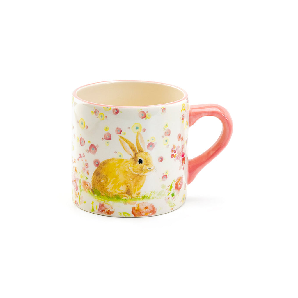 Spring Flowers Bunny Pink Mug
