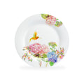 7.5" Hydrangea with Hummingbird Bone China Dessert Plate