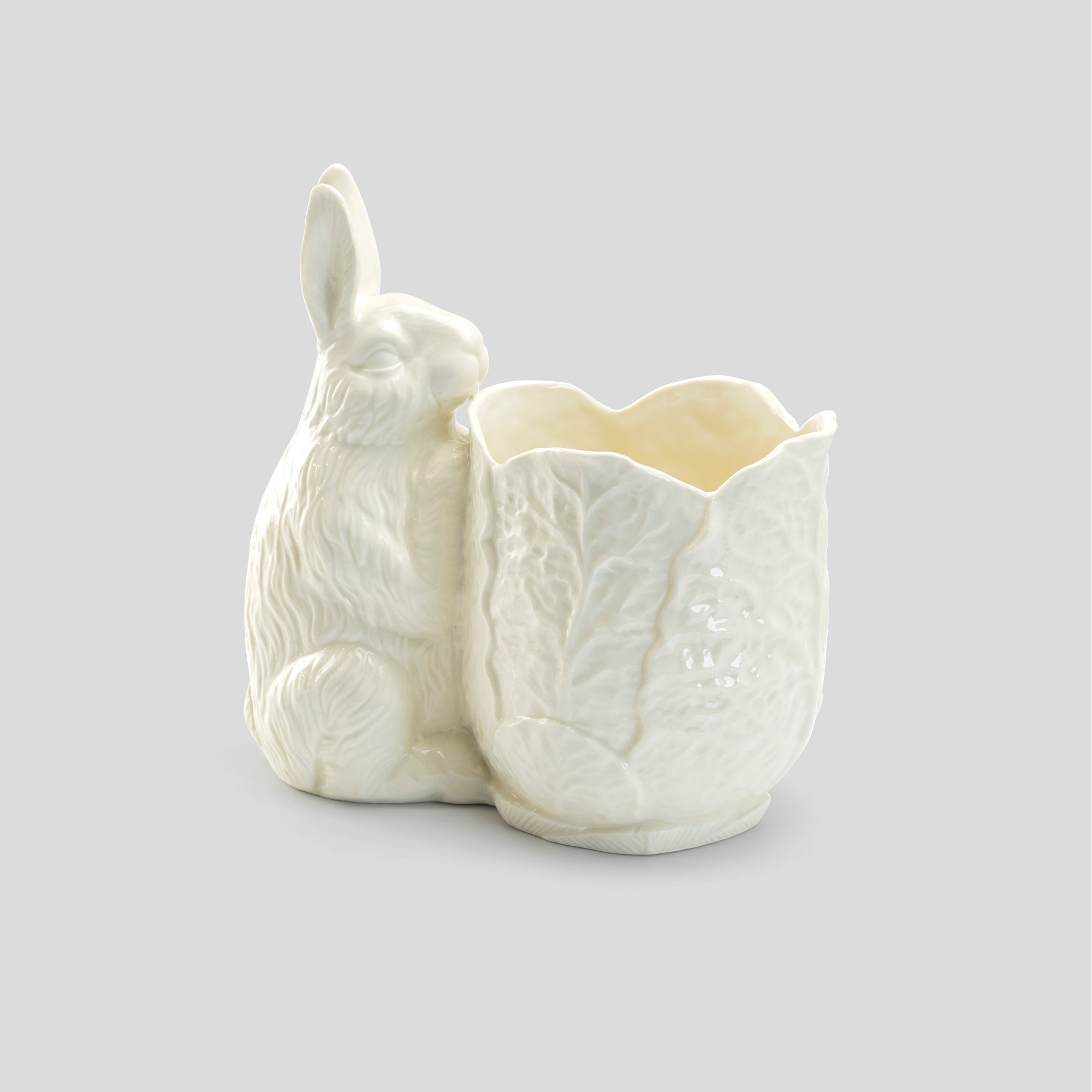 Bunny Figurine Fine Porcelain Vase