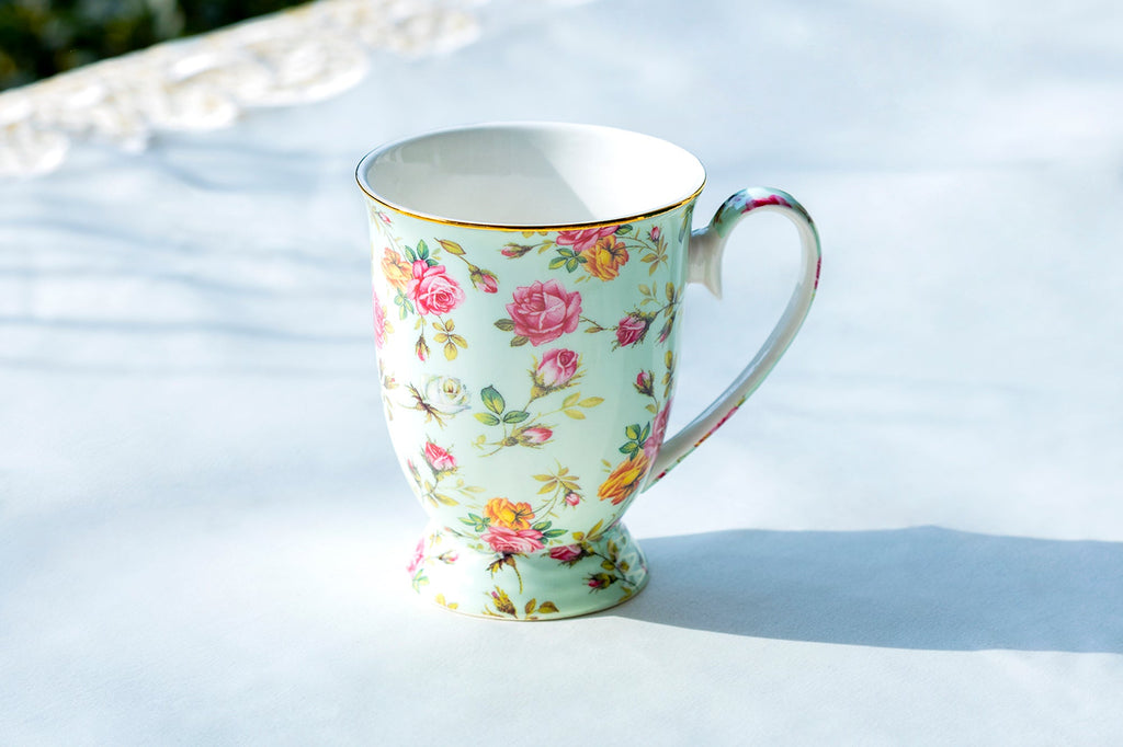 Assorted Rose Chintz Fine Porcelain Mug Set of 4