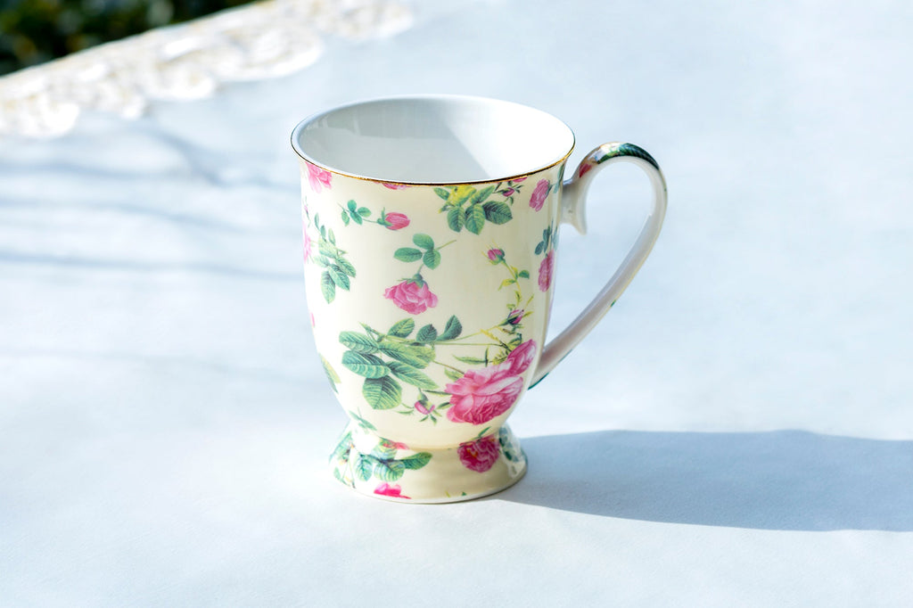 Assorted Rose Chintz Fine Porcelain Mug Set of 4