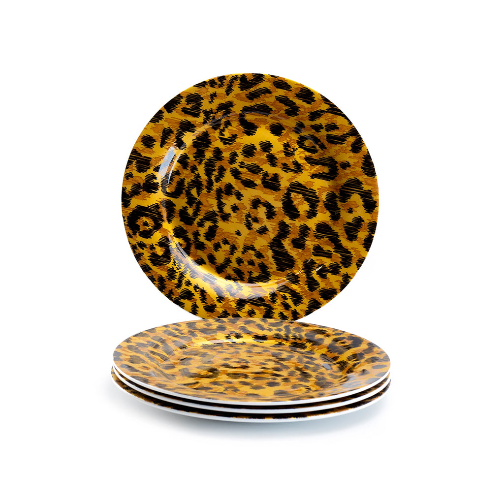 7.5" Jaguar Print Bone China Dessert Plate
