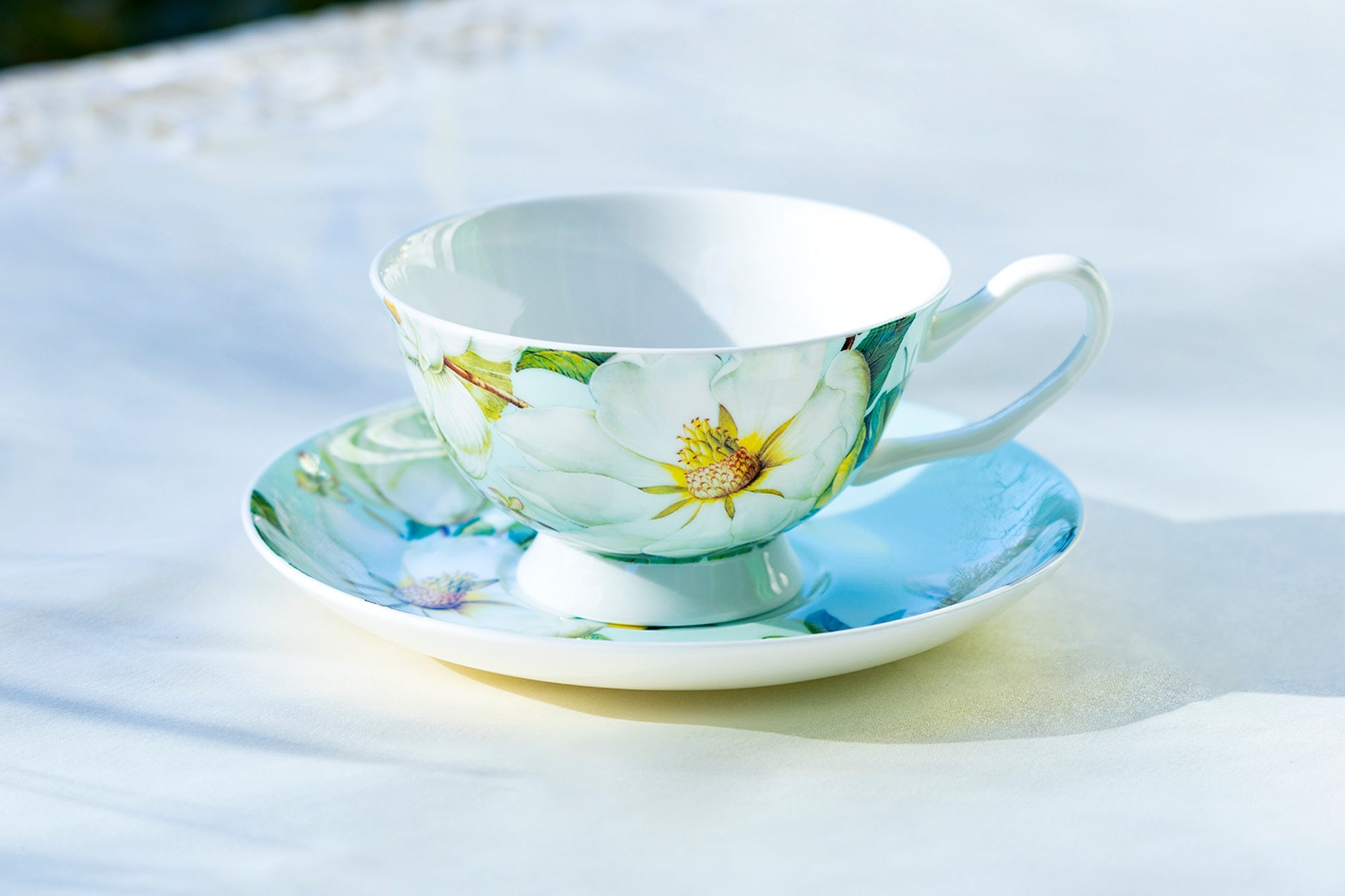 Magnolia Bone China Tea Cup and Saucer