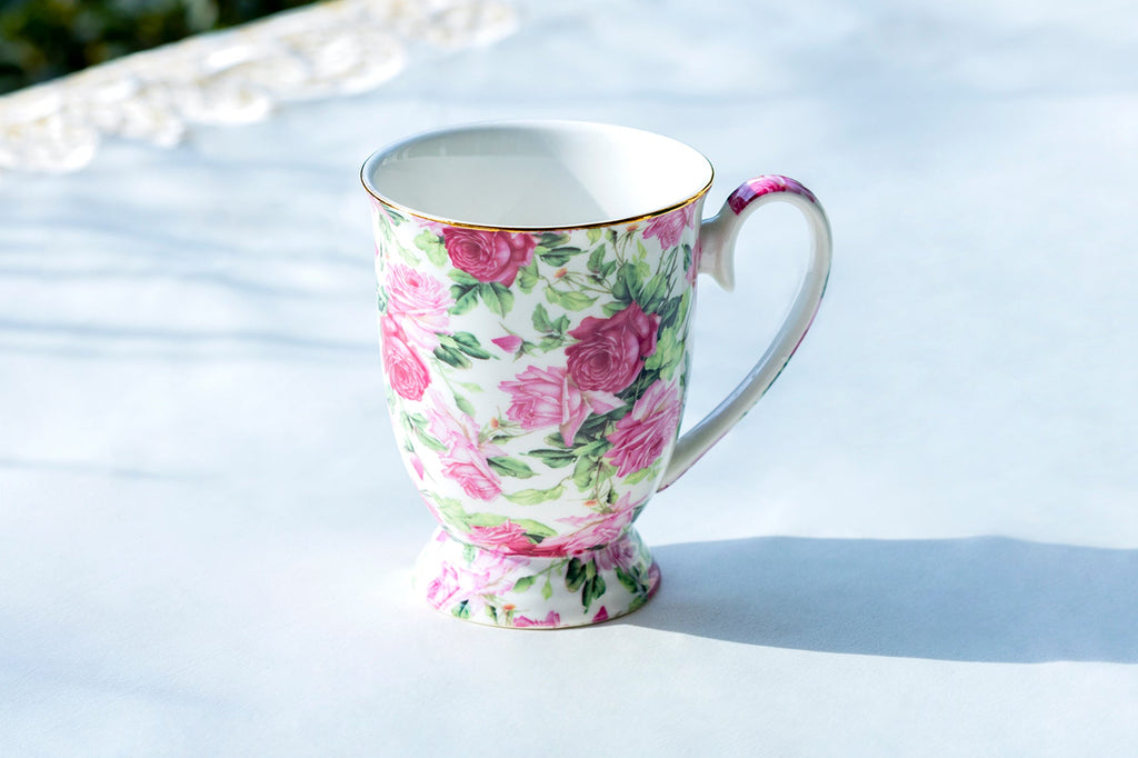 Assorted Rose Chintz Fine Porcelain Mug Set of 4