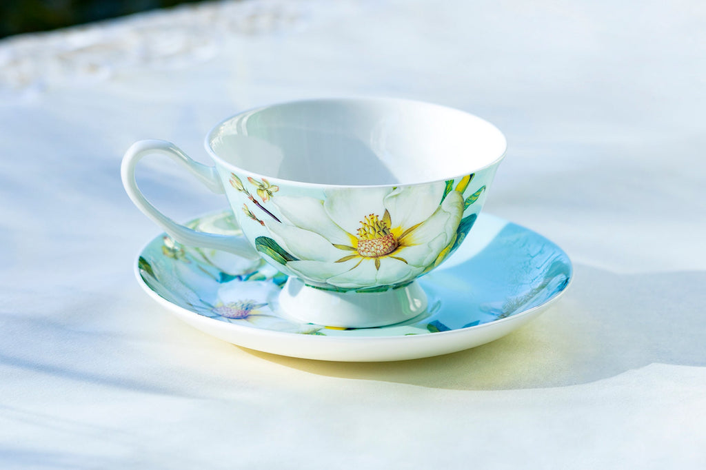Magnolia Bone China Tea Cup and Saucer
