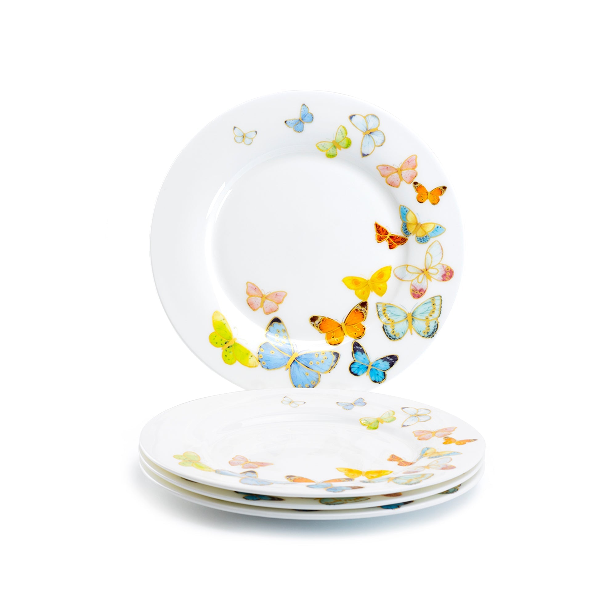 7.5" Spring Butterfly Bone China Dessert Plate