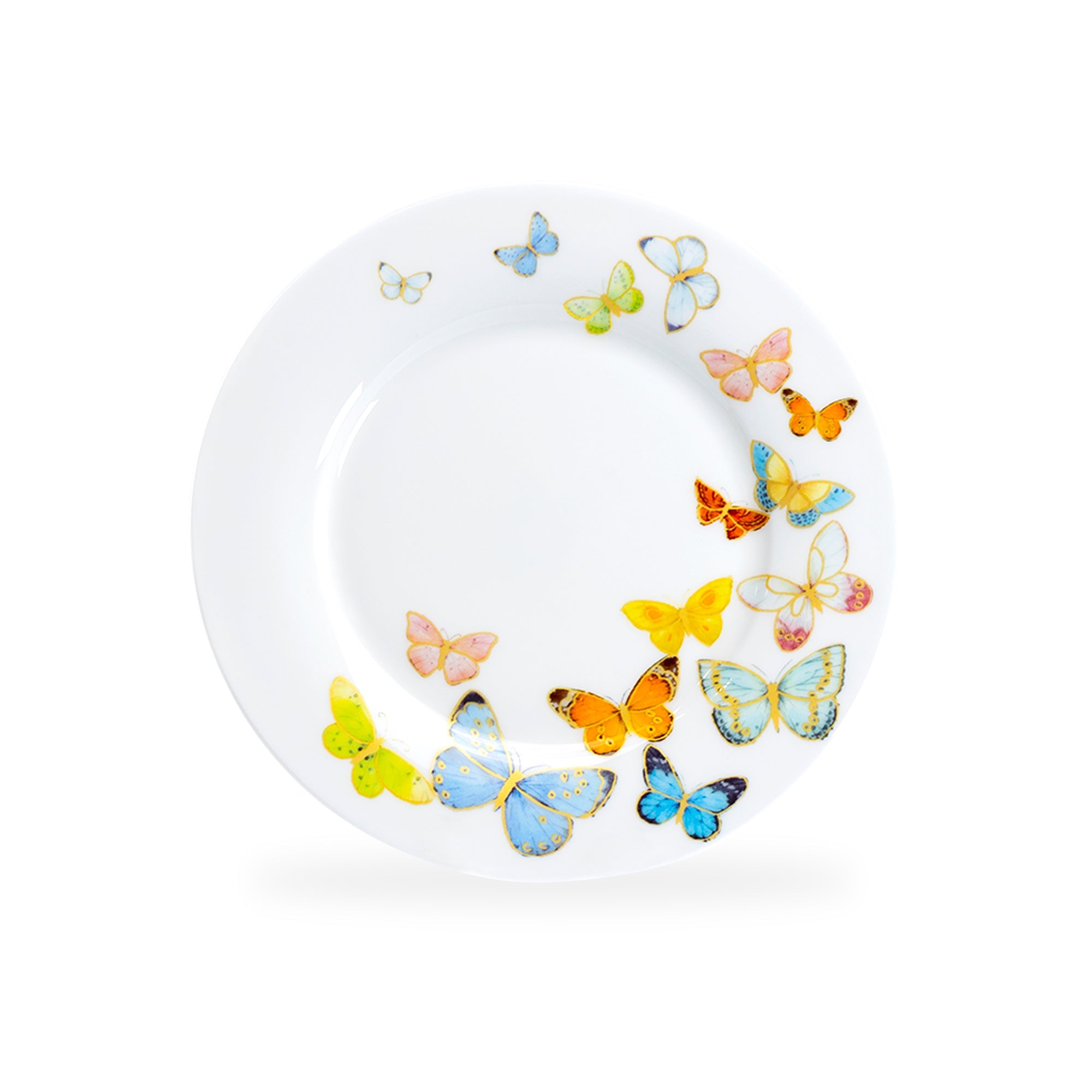 7.5" Spring Butterfly Bone China Dessert Plate
