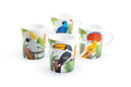 Tropical Birds Assorted Bone China Mug Set of 4