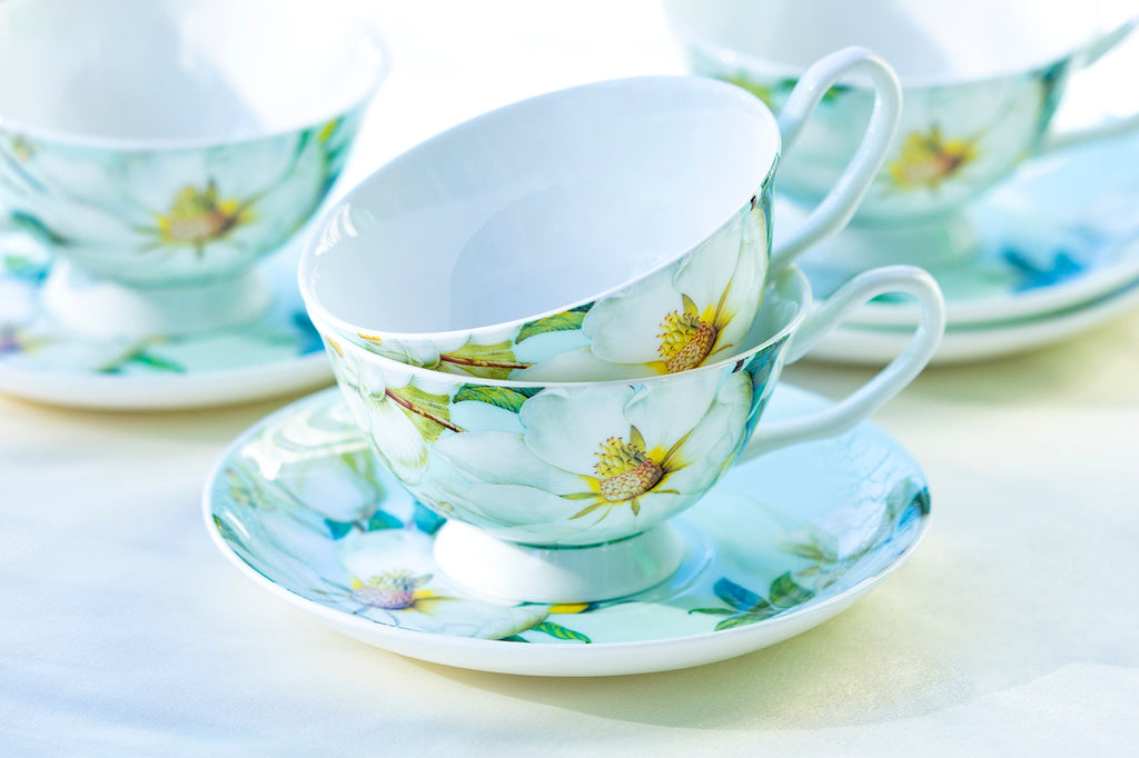 Magnolia Bone China Tea Cup and Saucer