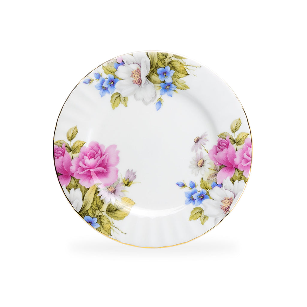 7.75" Grace's Rose Bone China Dessert Plate