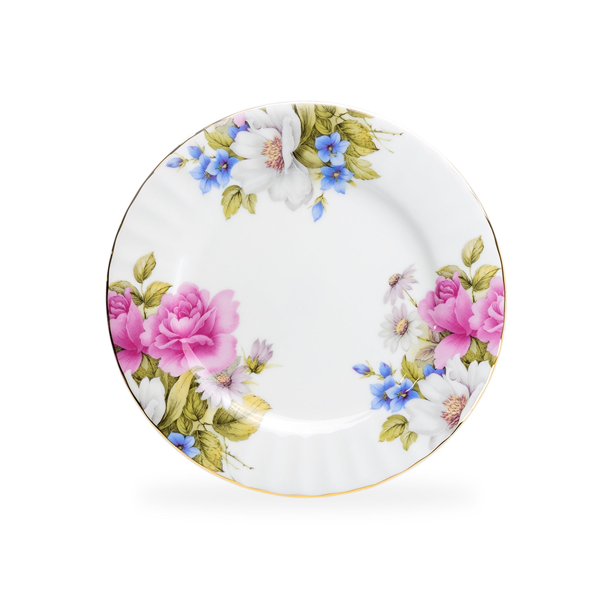 7.75" Grace's Rose Bone China Dessert Plate