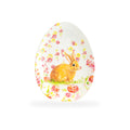 Spring Pink Flowers Bunny Egg Shape Serving Dish