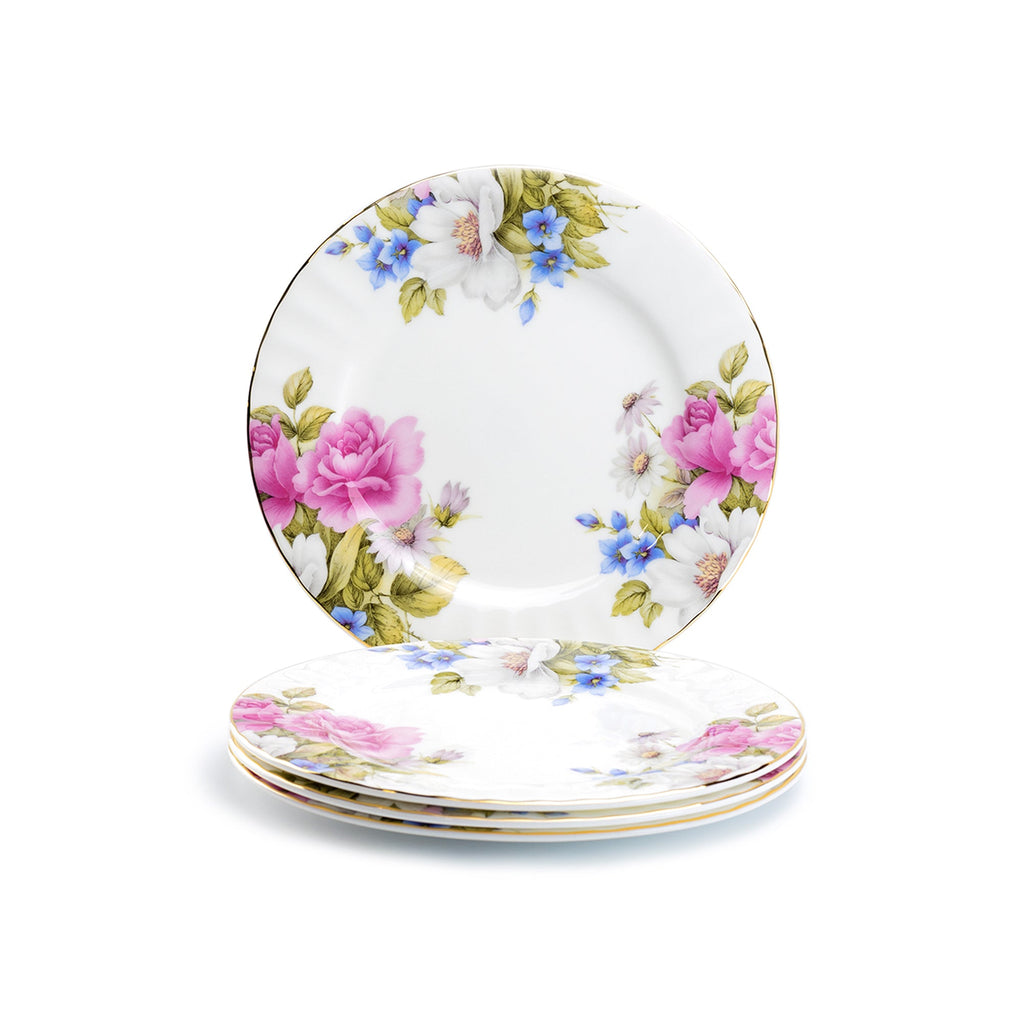 7.75" Grace's Rose Bone China Dessert Plate