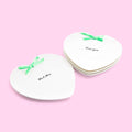 Love Quotes Heart Shape Porcelain Plates with Ribbon Tied