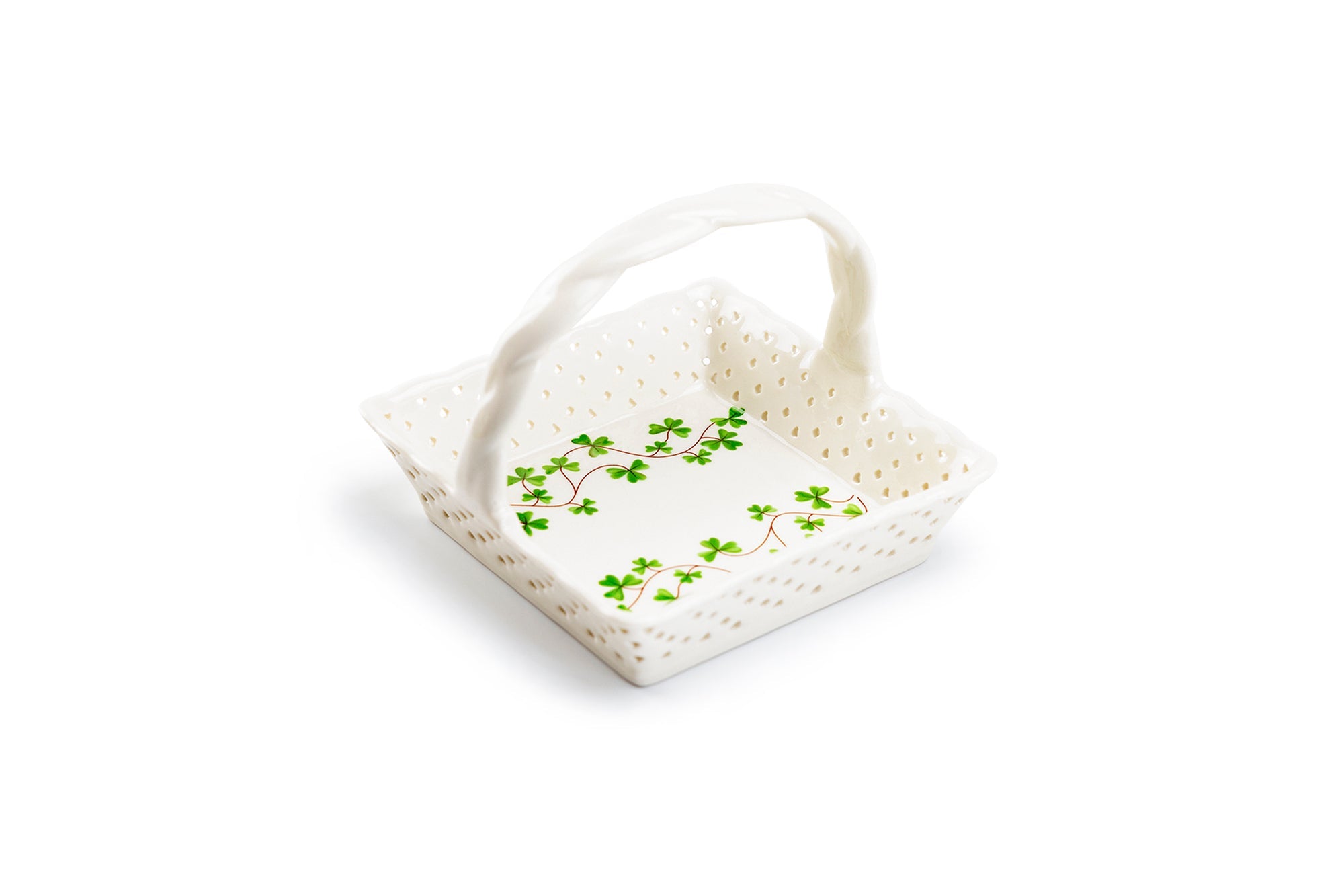 Shamrock 5" Fine Porcelain Tea Bag Basket