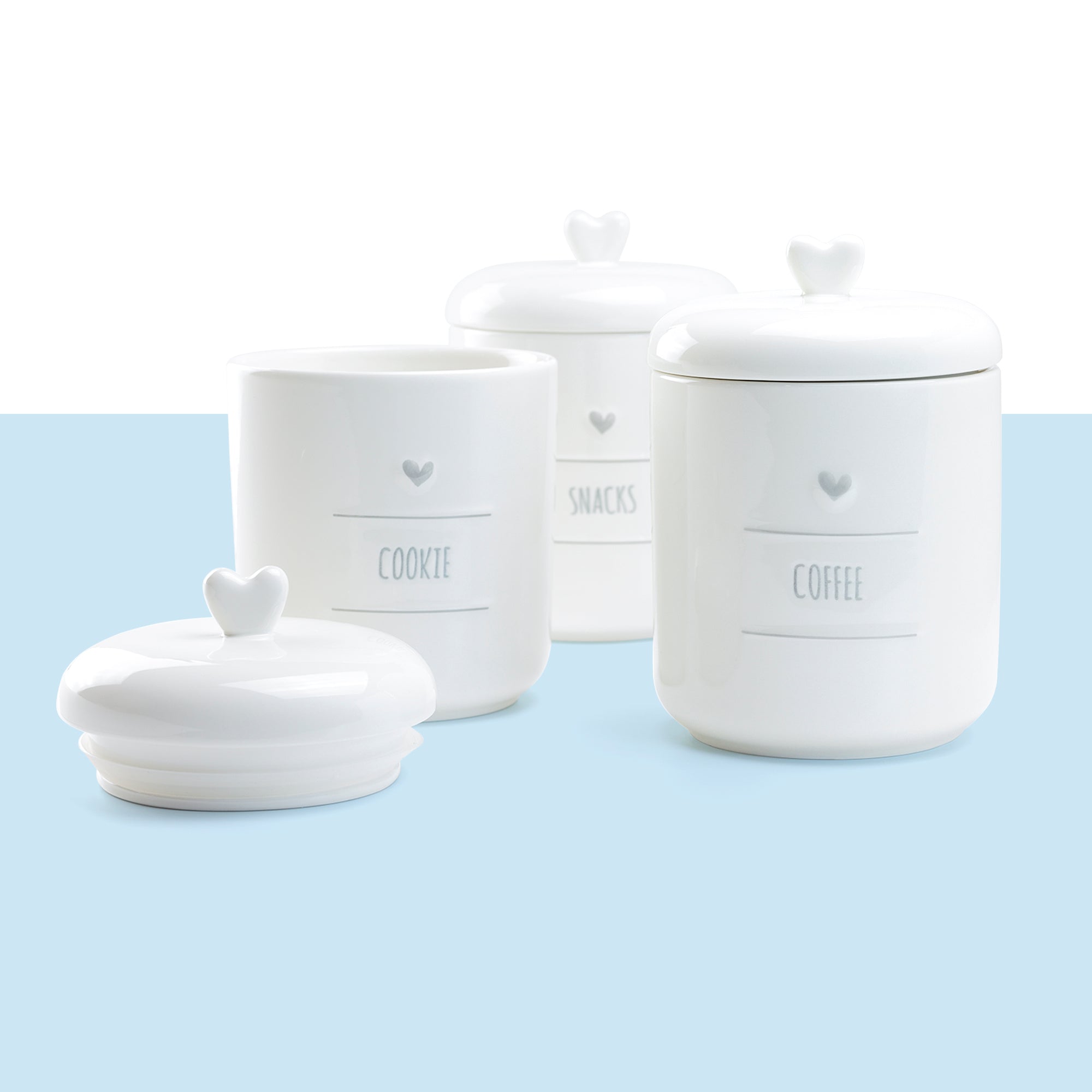 Large Canister with Heart Lid