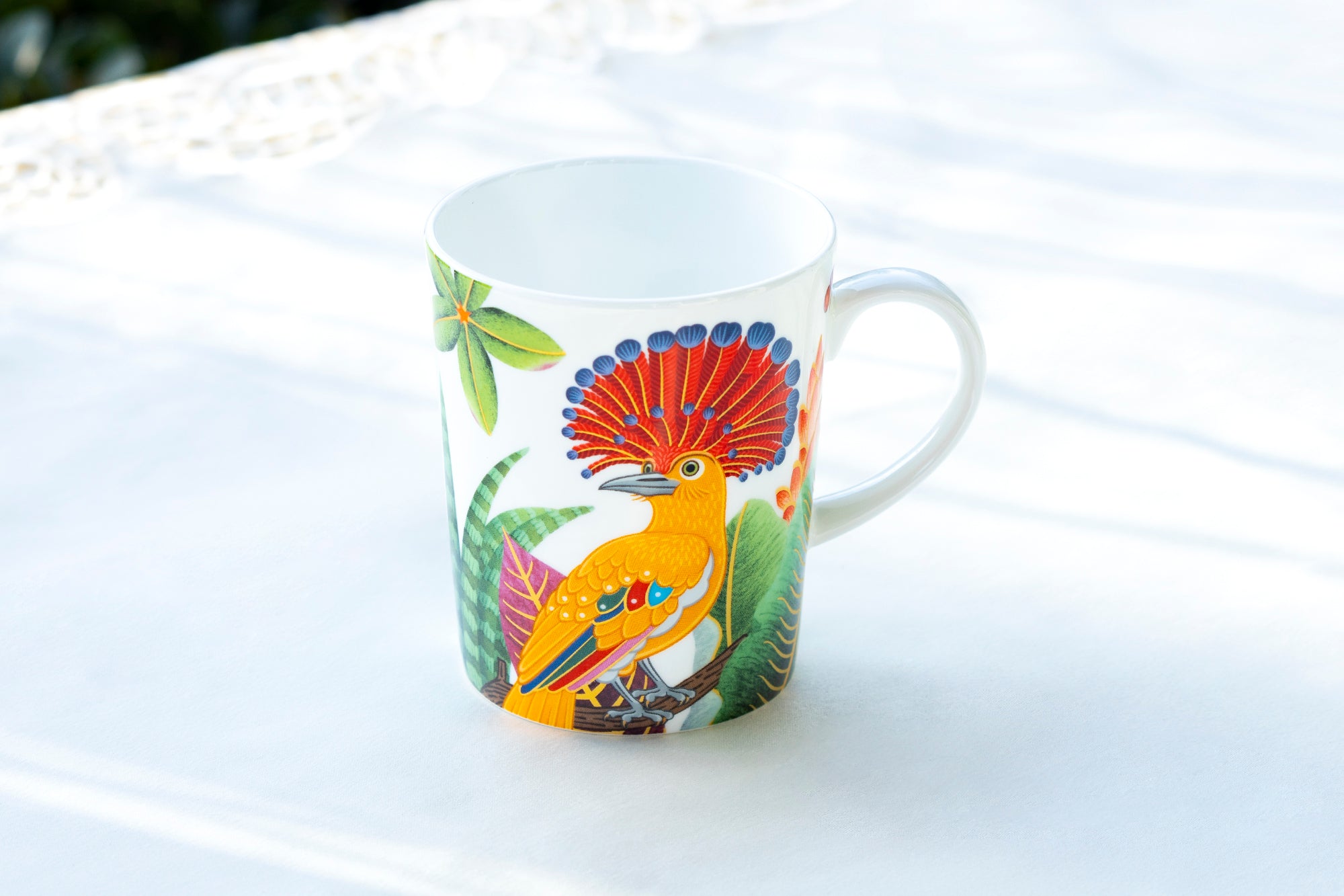 Tropical Birds Assorted Bone China Mug Set of 4